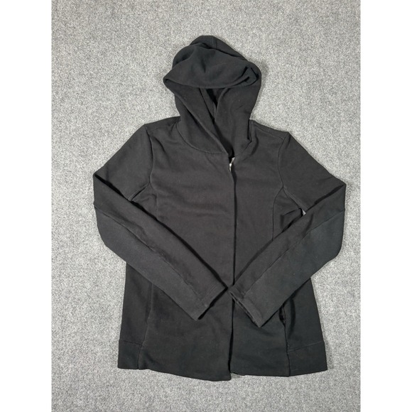 James Perse Tops - Standard James Perse Womens Black Hidden Zipper Zip‎ Up Hoodie Sweatshirt Size 2